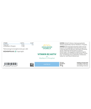 Vitamin B2 active as riboflavin-5-phosphate capsules - Wohlfühlprodukte