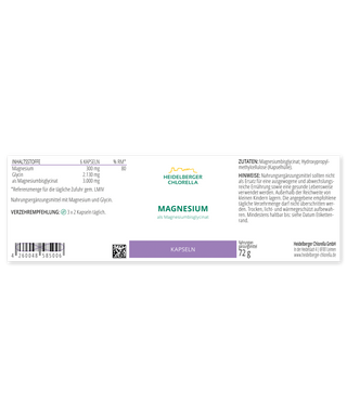 Magnesium as magnesium bisglycinate capsules - Wohlfühlprodukte