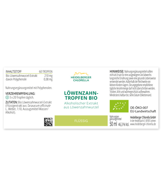 Organic Dandelion Drops - Wohlfühlprodukte