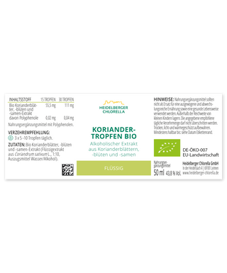 Organic Coriander Drops - Wohlfühlprodukte
