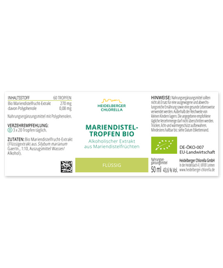 Organic Milk Thistle Drops - Wohlfühlprodukte