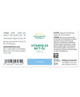 Vitamin D3 MCT Oil 1,000 IU - Wohlfühlprodukte