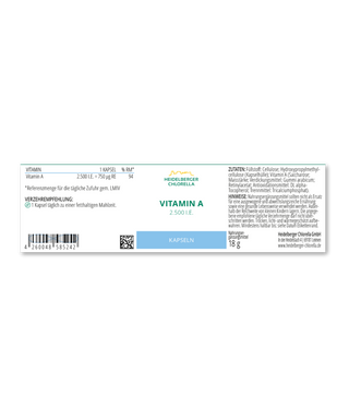 Vitamin A 2,500 IU capsules - Wohlfühlprodukte