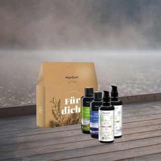 Für Dich 4er Sauna und Massage Set - Wohlfühlprodukte