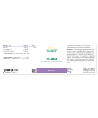 Calcium as calcium citrate and coral calcium capsules - Wohlfühlprodukte