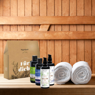 Für Dich 4er Sauna und Massage Set - Wohlfühlprodukte